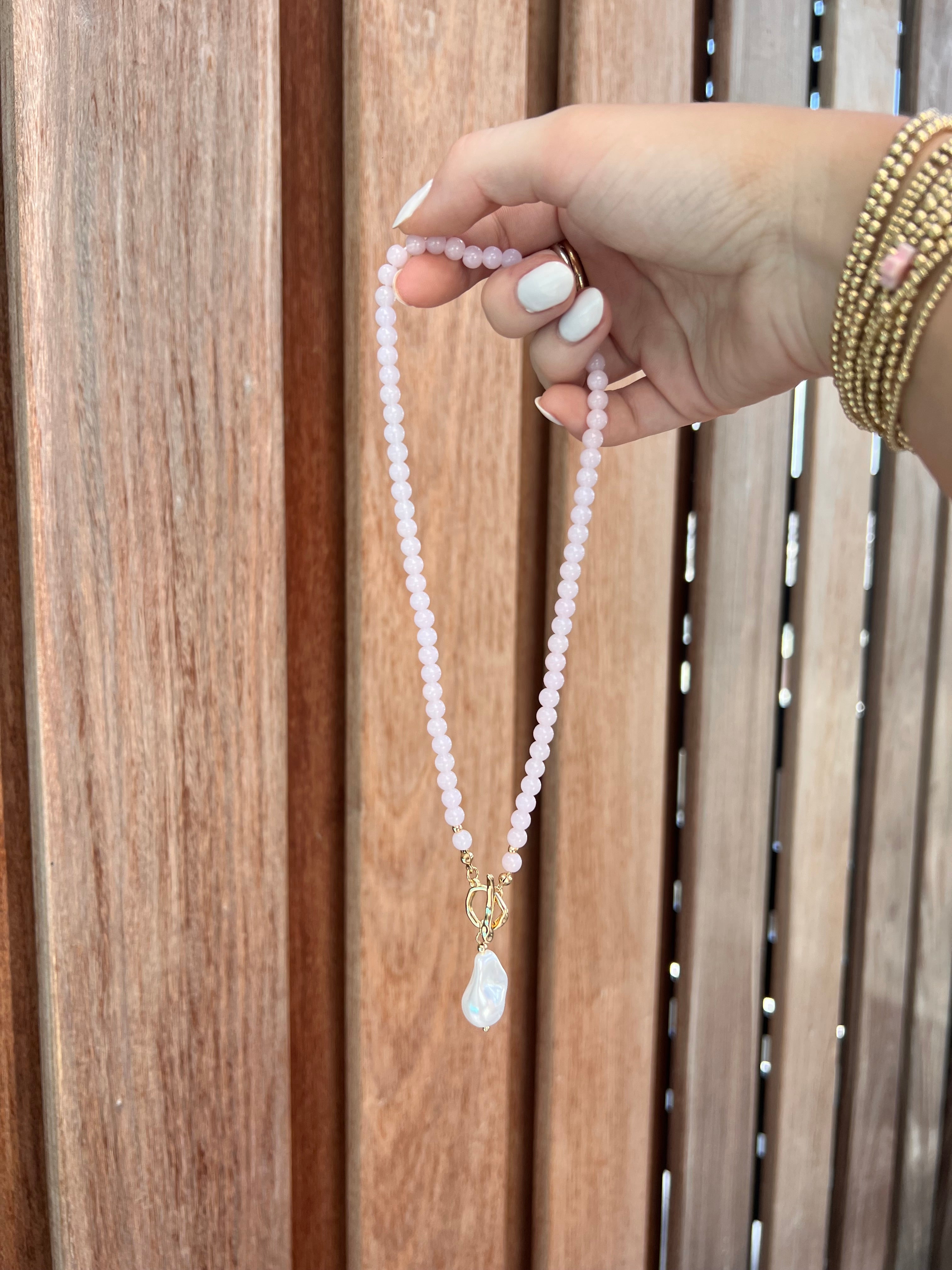 Pink Beaded Necklace